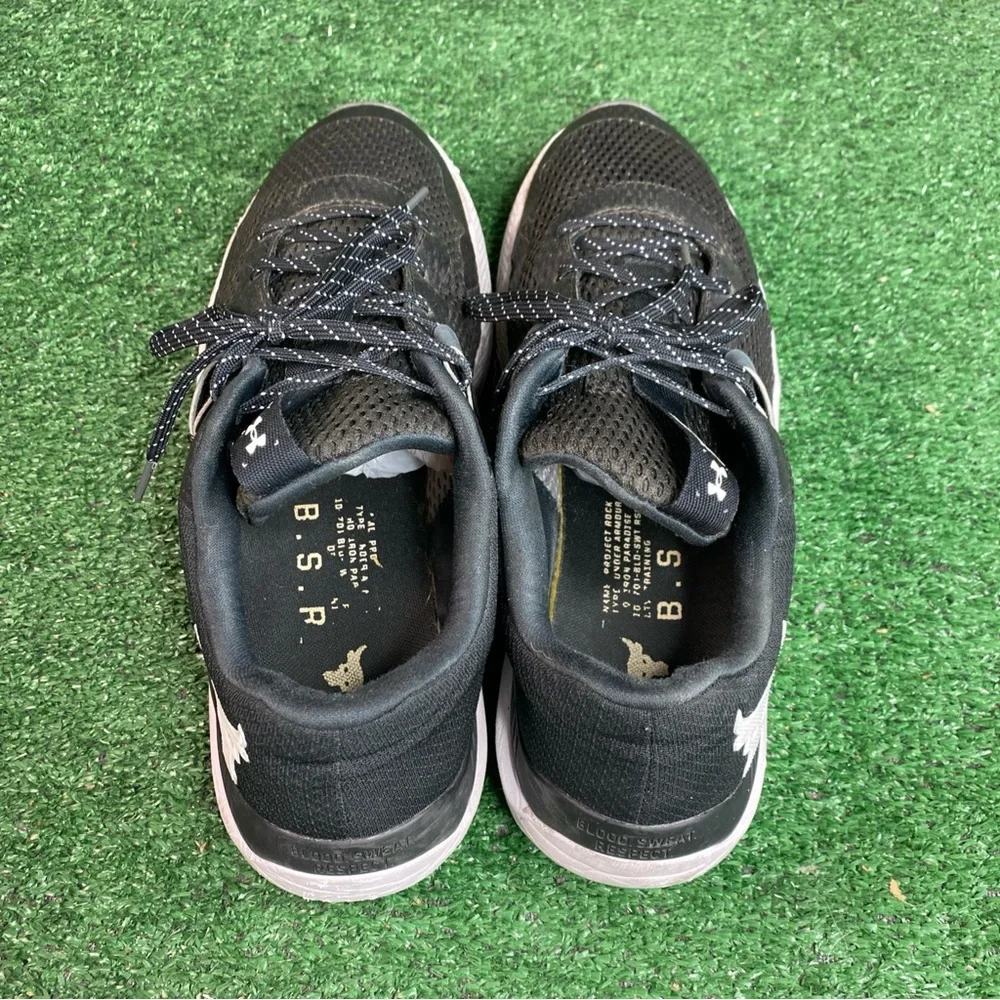 Under‎ Armour UA Project Rock BSR 2 Size 13 Shoes (3025081-001) Black/White